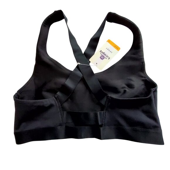 B.TemptD Sport Black Racerback Sports Bra Size Small Nylon/Spandex Blend - Picture 2 of 9